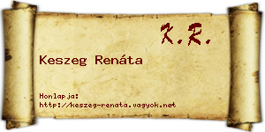 Keszeg Renáta névjegykártya